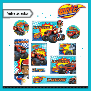 Arquivo Digital Etiquetas Escolares Blaze Monster Machines