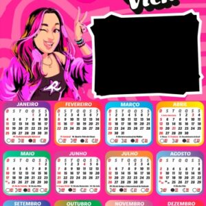 Calendário 2026 Emilly Vick PNG Arte Digital