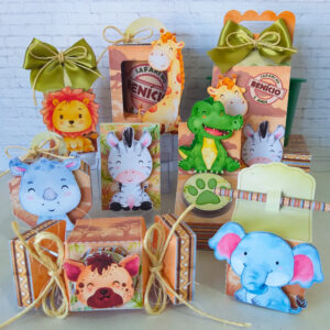 Arquivo de Corte Kit Digital Safari Aquarela - Envio Imediato