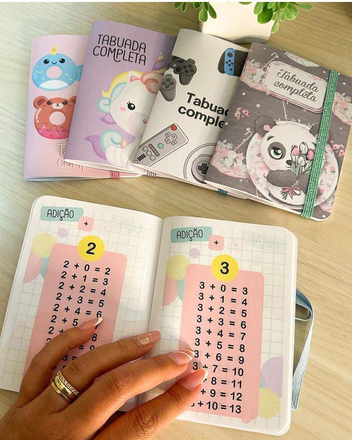 AArquivo Digital Tabuada Completa Brochurinha - Vários Temas - Envio Imediato