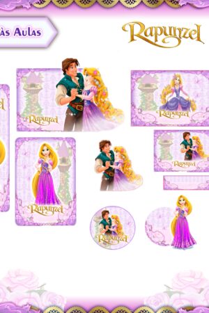 Arquivo Digital Etiquetas Escolares Rapunzel Editável