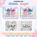 Arquivo Digital Livro de Colorir Stitch e Angel 2026