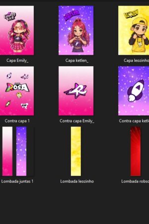 Arquivo Digital Capas de Caderno Brochura - Coleção Dos Rosas 2026