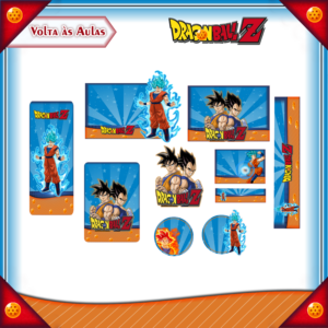 Kit Etiquetas Escolares Dragon Ball Z - Arquivo Digital PDF e Studio