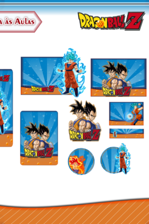 Kit Etiquetas Escolares Dragon Ball Z - Arquivo Digital PDF e Studio
