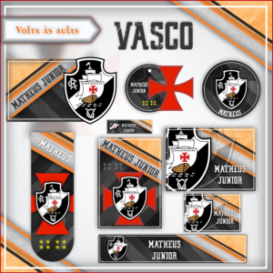 Arquivo Digital Etiquetas Escolares Vasco da Gama Editável