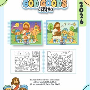 LIVRO DE COLORIR BOBBIE GOODS CRISTÃ MENINO