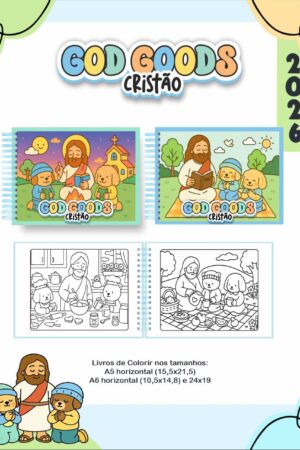 LIVRO DE COLORIR BOBBIE GOODS CRISTÃ MENINO