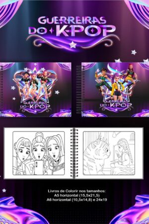 Arquivo Digital Livro de Colorir Guerreiras do K-Pop Colorir 2026 - Pamella Vieira