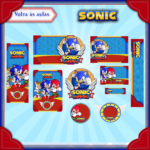 Arquivo Digital Etiquetas Escolares Sonic Mania - PDF e Studio