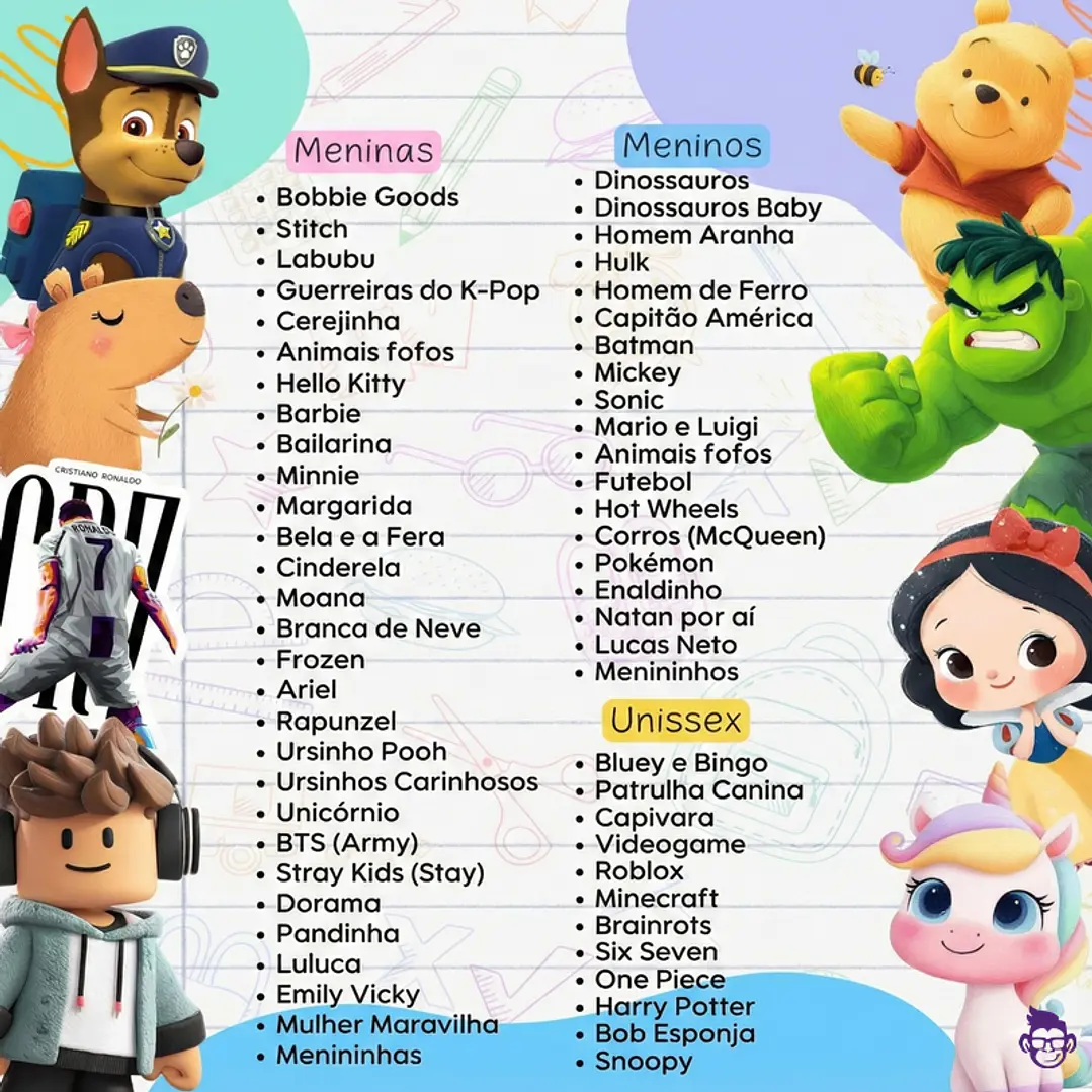 Kit Digital Etiquetas Escolares PNG – Volta às Aulas 2026 (60 Temas) - Imagem 2