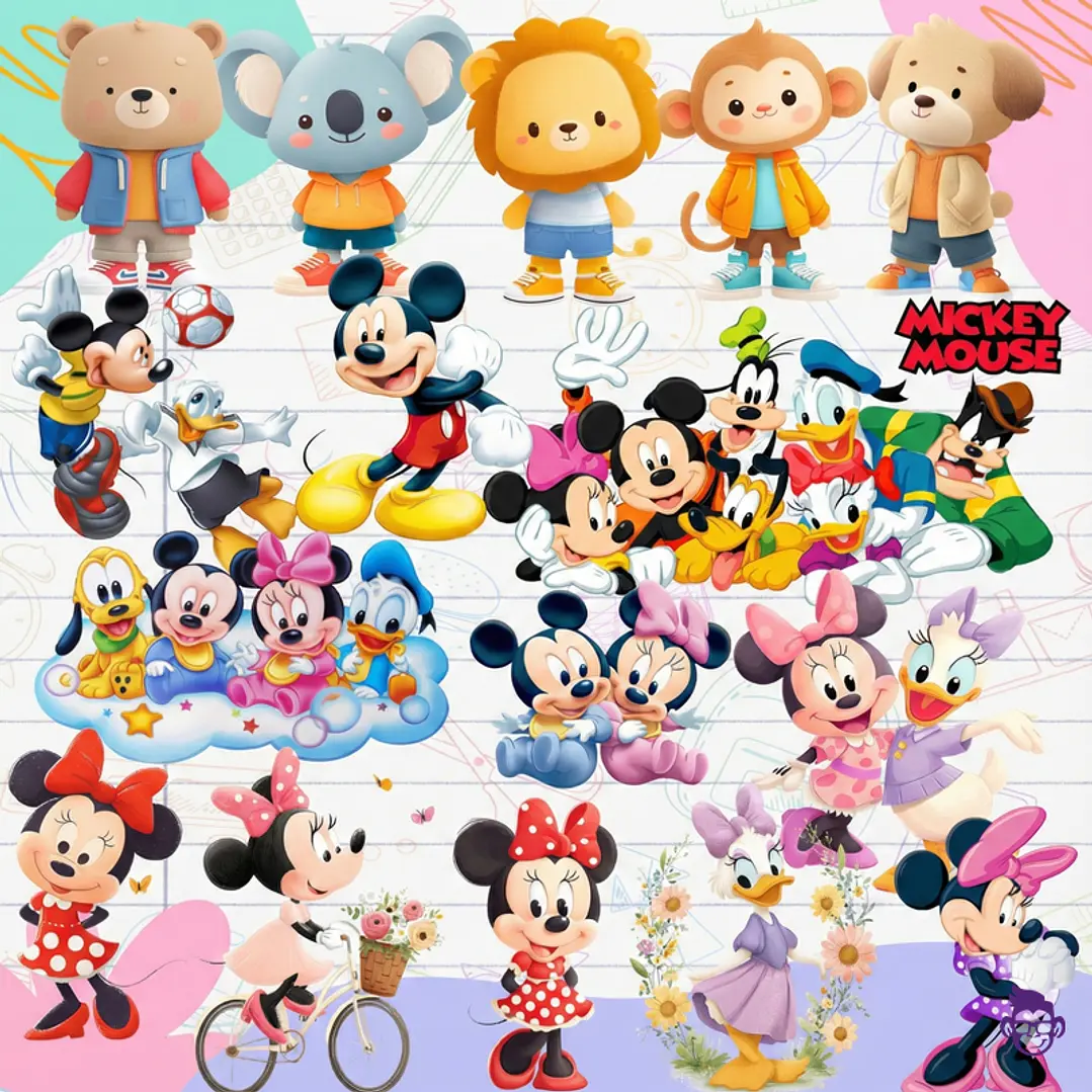 Kit Digital Etiquetas Escolares PNG – Volta às Aulas 2026 (60 Temas) - Imagem 3