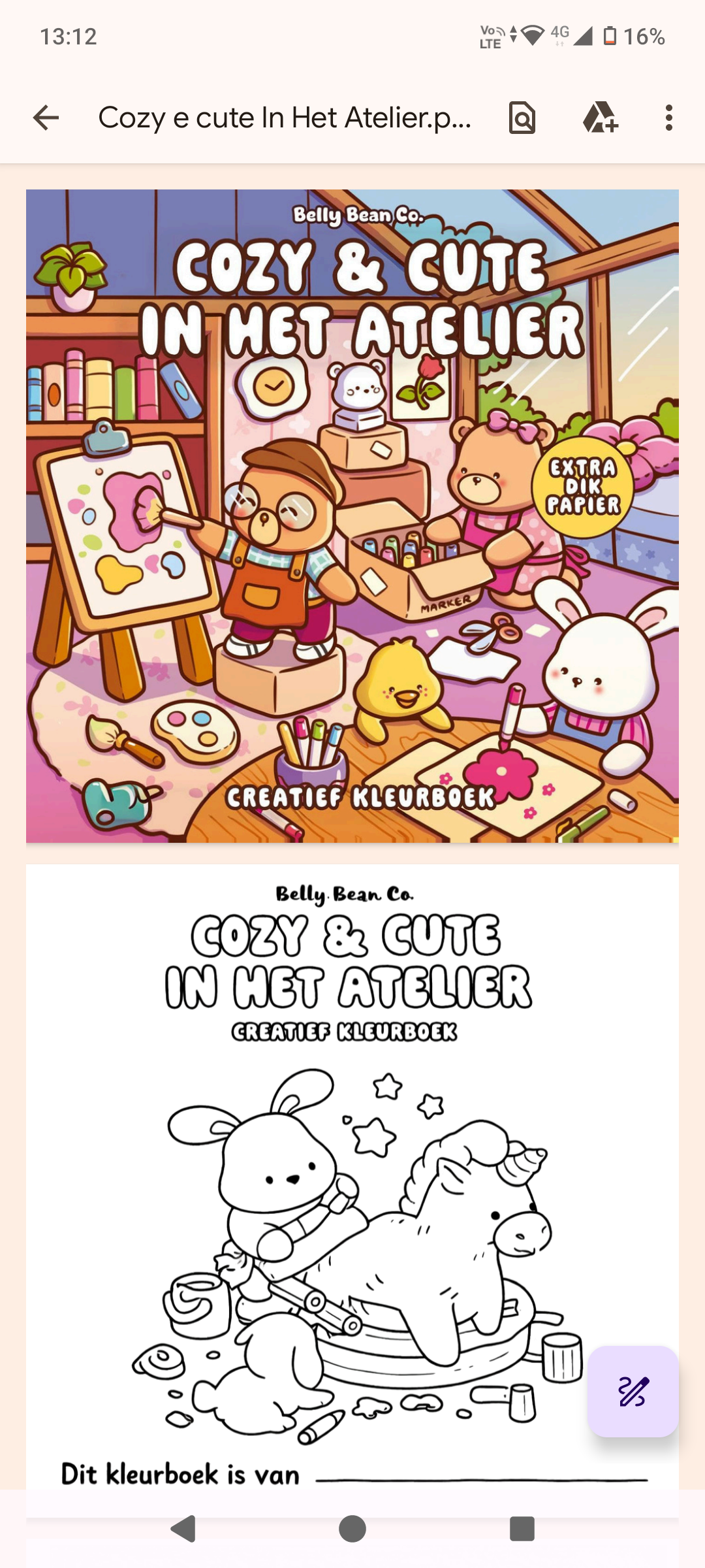 Arquivo Digital 40 Desenhos para Colorir Cozy Cute Atelier - Imagem 2