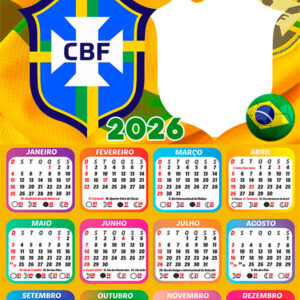 Calendário 2026 Brasil TamoJunto PNG Arte Digital
