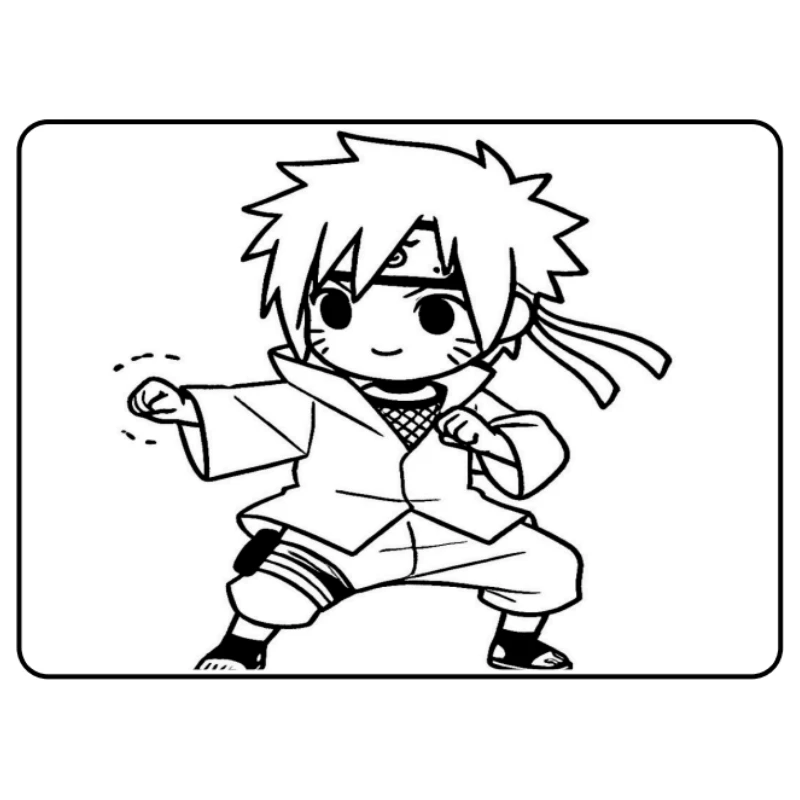 Livro para Colorir Naruto em PDF – 50 Páginas - Imagem 5