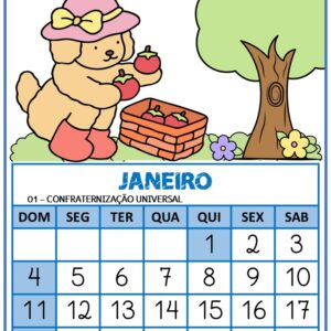 Calendário 2026 – Boobie Goods uma folha por Mes com Feriado