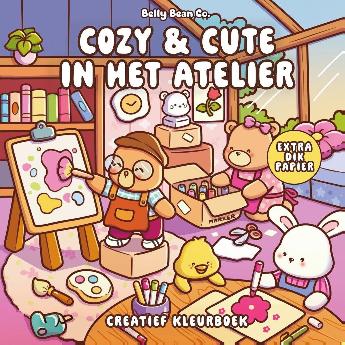 Arquivo Digital 40 Desenhos para Colorir Cozy Cute Atelier