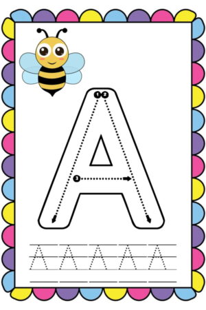 Fichas com Letras do Alfabeto Tracejado para Alfabetização PDF