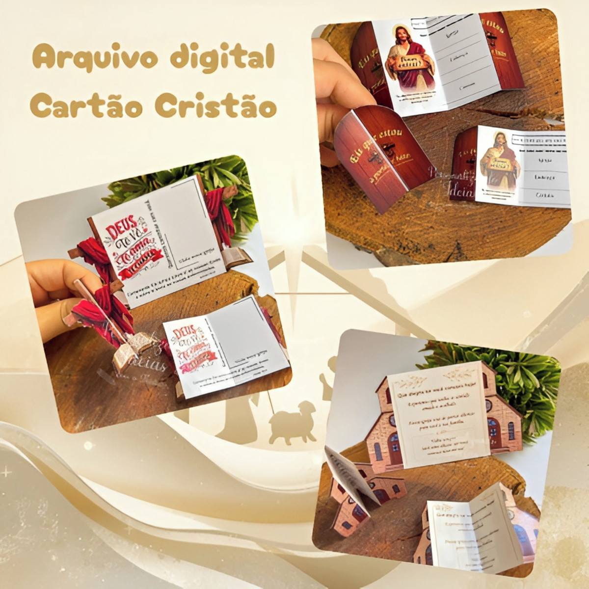 Arquivo Digital - Kit 3 Cartões Cristão para Carro - Imagem 2
