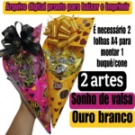 Arquivo digital Buquê Cone + Brindes de Pascoas e outros