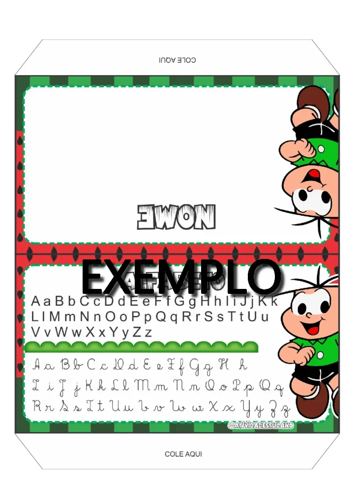 Cracha de mesa Turma da mônica em PDF - Imagem 2