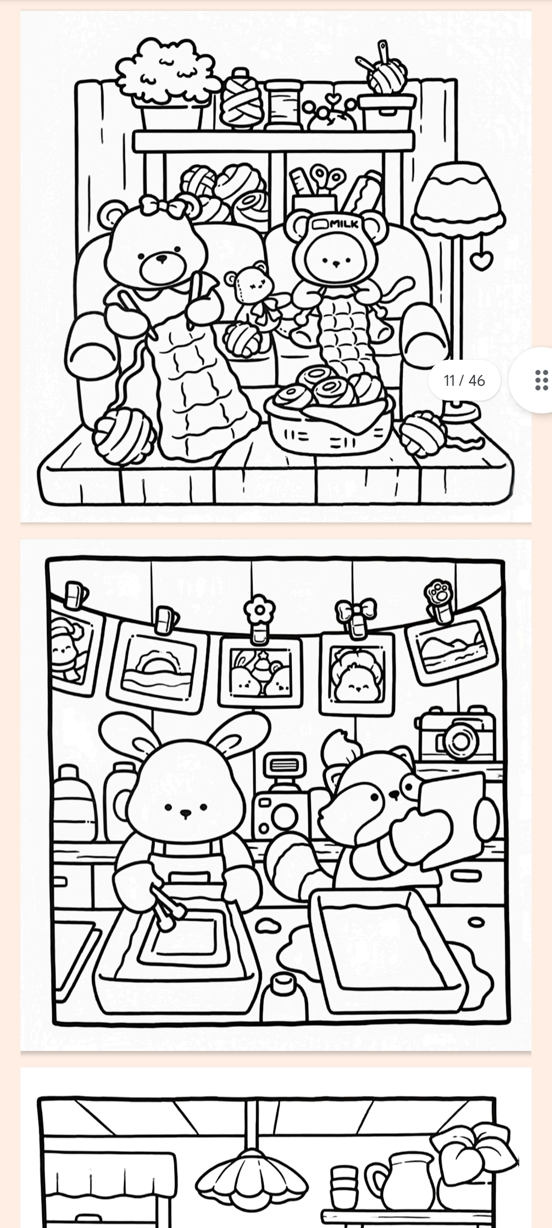 Arquivo Digital 40 Desenhos para Colorir Cozy Cute Atelier - Imagem 4