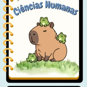 Capa de Caderno Infantil Capivara em PDF