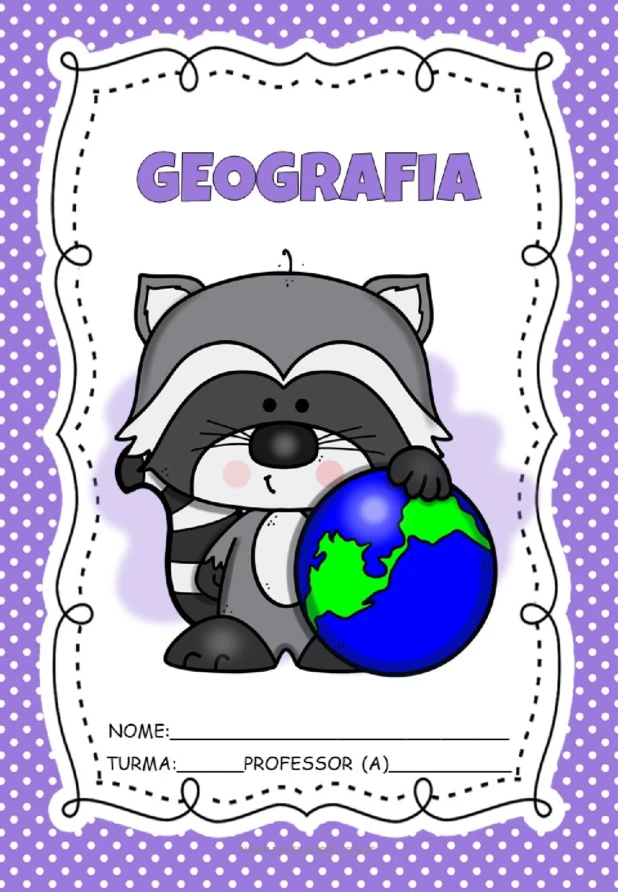 Capas de caderno guaxinim: Modelos em PDF para imprimir - Imagem 2