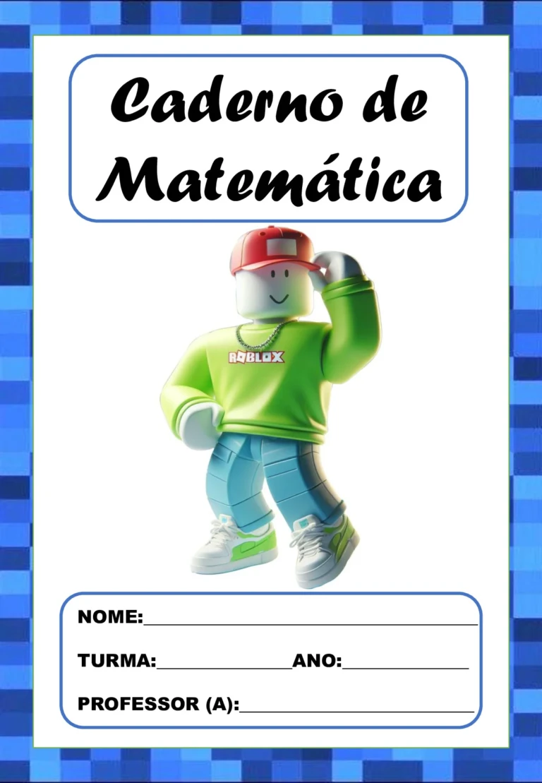 Capas de caderno Roblox para imprimir em PDF (18 modelos) - Imagem 3