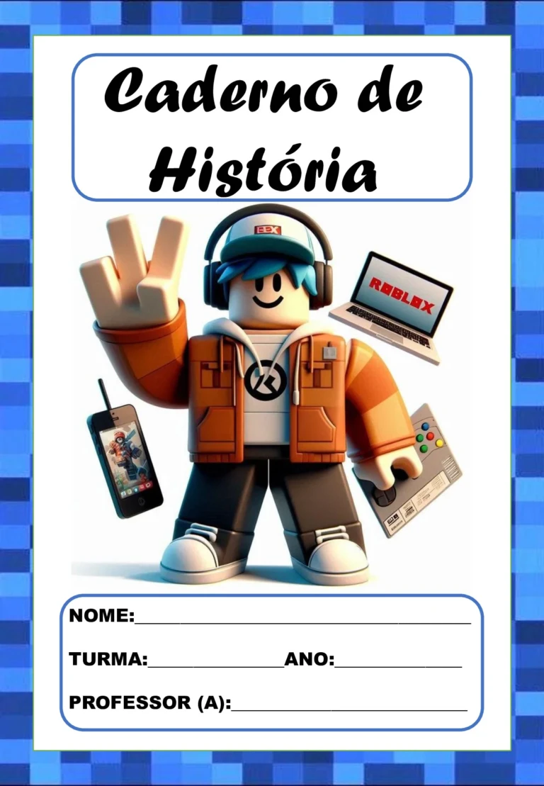 Capas de caderno Roblox para imprimir em PDF (18 modelos) - Imagem 2