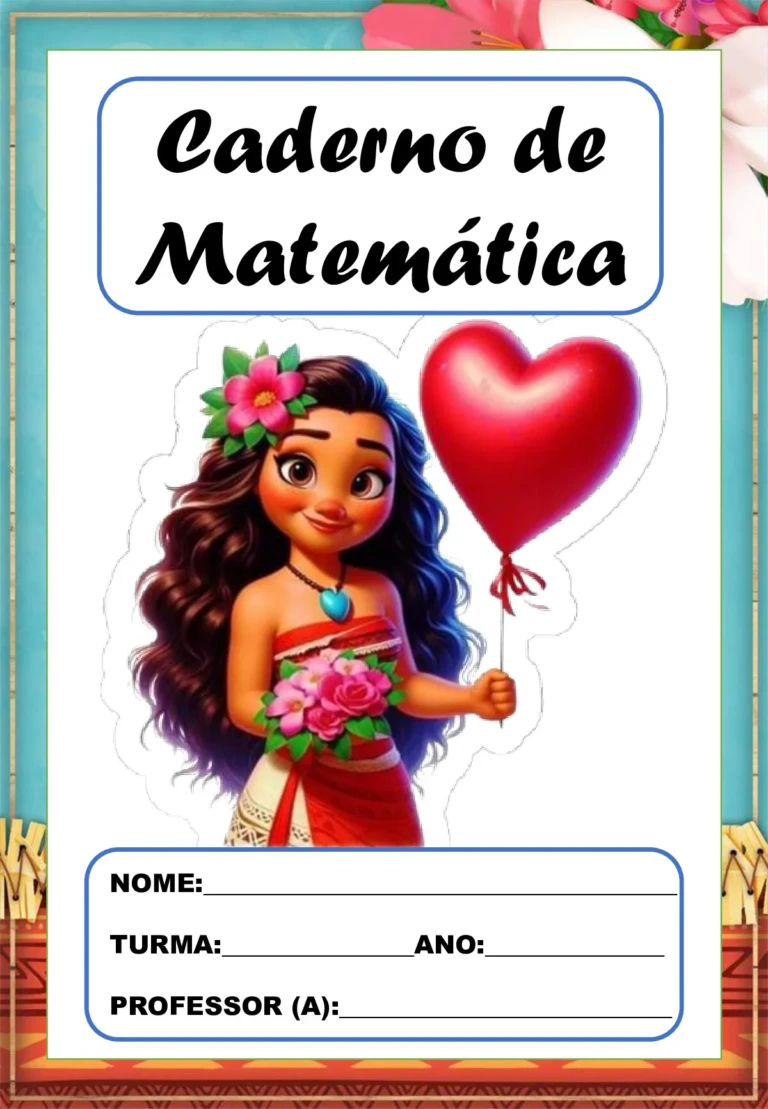 Kit capas de caderno Moana em PDF para imprimir - Imagem 4