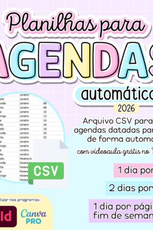 Planilhas para Agendas 2026