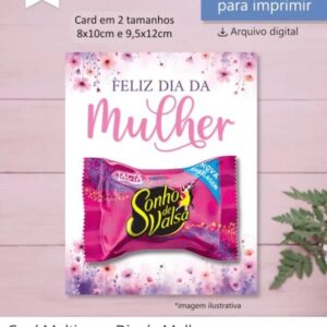 Card Dia da Mulher - Balloon Criativo - ARQUIVO DIGITAL
