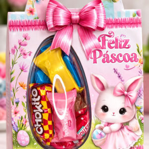 Maleta de Bombons - Feliz Pascoa - Arquivo Digital