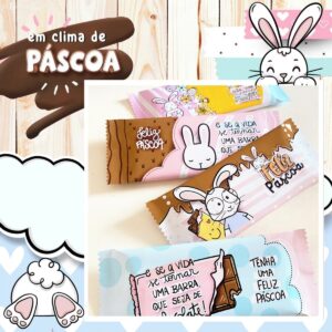 Arquivo Digital de Barra de Chocolate 90g Personalizada Páscoa