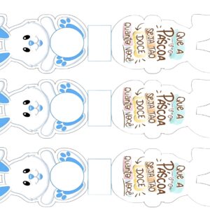 Card Coelho de Páscoa Bombom - Que a Páscoa eja Tão Doce quanto Você