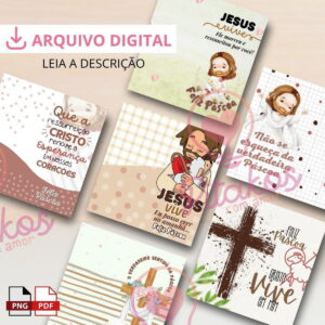 Arquivo Digital: Cards Páscoa Cristã (vários Modelos)