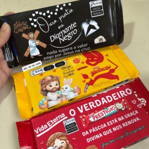 ARTE PARA BARRA DE CHOCOLATE PASCOA CRISTÃ