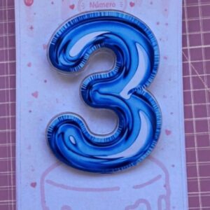 Arquivo Digital Cake Topper estilo Balão em PDF