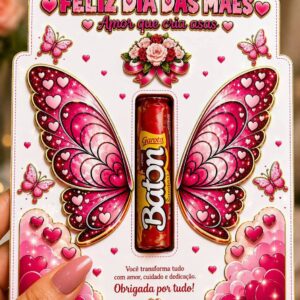 Arquivo Digital Molde Baton - Dia das Mães