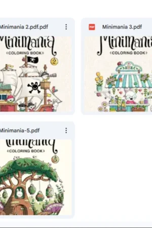 Livro Digital Minimania Vol 1- 6 para Imprimir e Colorir