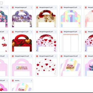 Arquivo Digital Caixa Sacolas com 20 Modelos em PDF