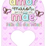 Card Gigante Coração PNG Dia das Mães