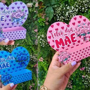 Molde de Caixinha Porta Objeto ou Chocolate Dia das Mães