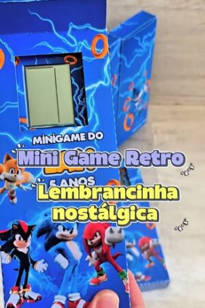 Arquivo Digital Molde Caixa para Mini Game Sonic em Studio