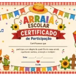Certificado do arraiá escolar para imprimir